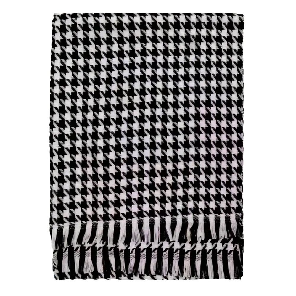 Men Women's Winter Thickened Wool Scarves Cat Printed Warm Scarf Retro Gift - Picture 8 of 8