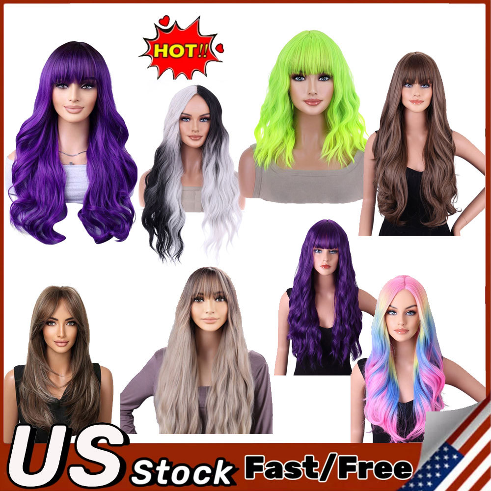 Long / Short Curly Fashion Cosplay Party Costume Hair Wigs Full Hair Wavy Wig