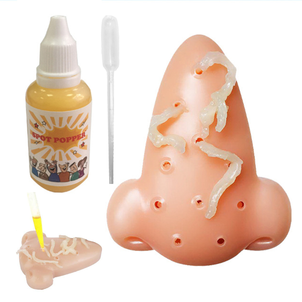 Pimple Popping Toy, Pimple Popper Toy Funny Nose Stress Relief Pimple Popping - Picture 12 of 13