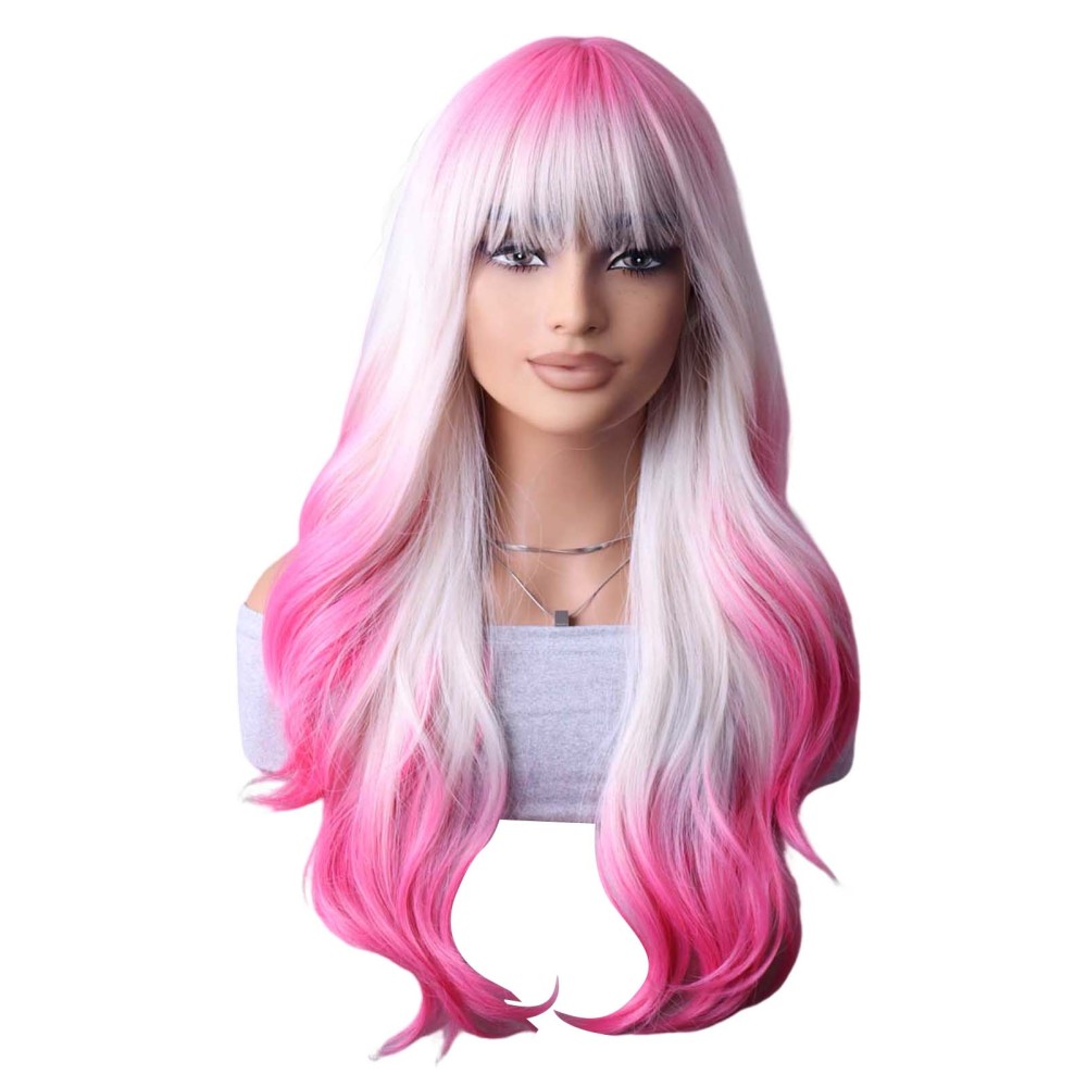 Women's Long Curly Fashion Cosplay Party Costume Hair Wigs Full Hair Wavy Wig - Picture 28 of 31