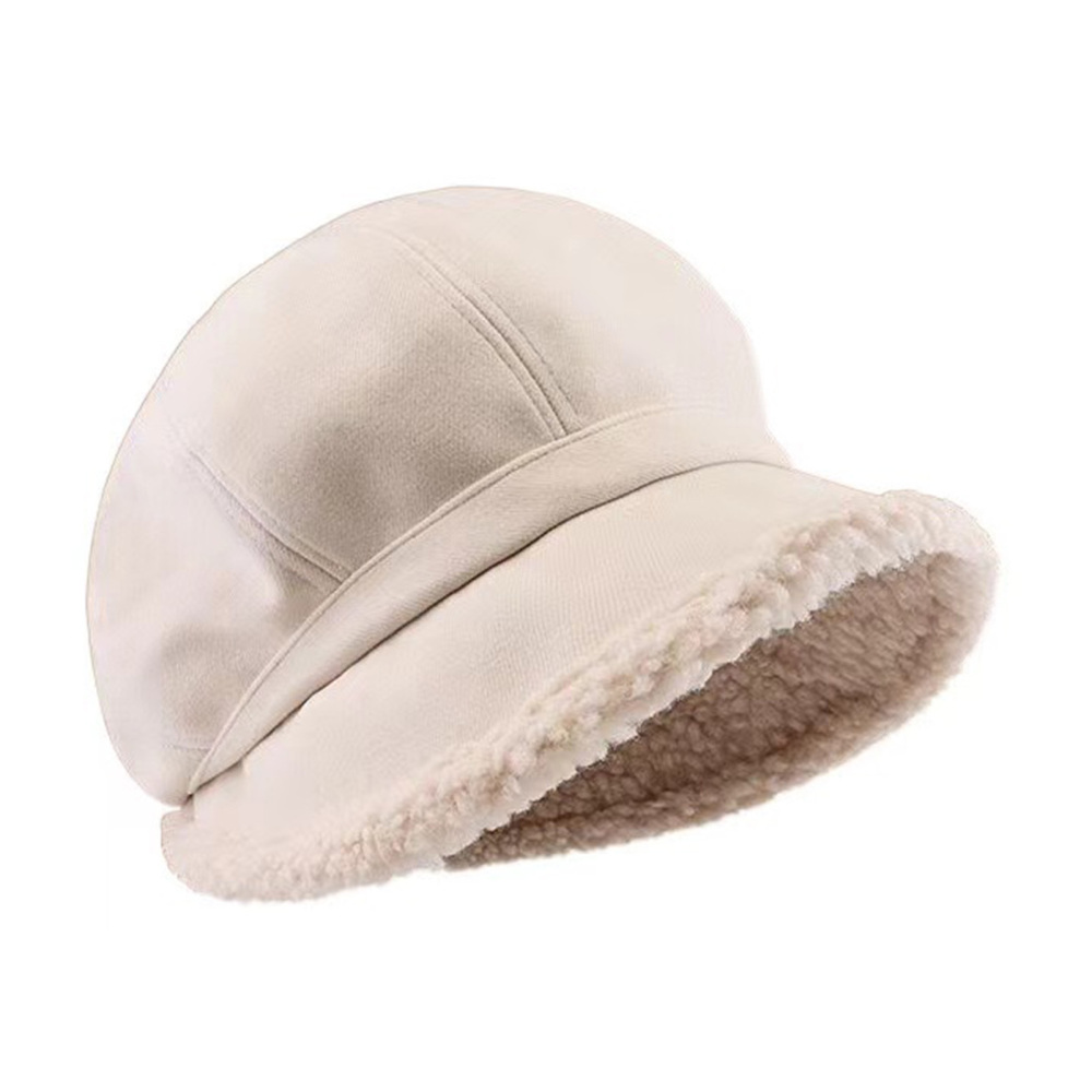 Winter Women Newsboy Fleece Lined Peaked Beret Warm Baker Boy Visor Hat Flat Cap - Picture 13 of 16