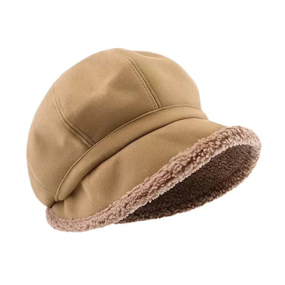 Winter Women Newsboy Fleece Lined Peaked Beret Warm Baker Boy Visor Hat Flat Cap - Picture 16 of 16