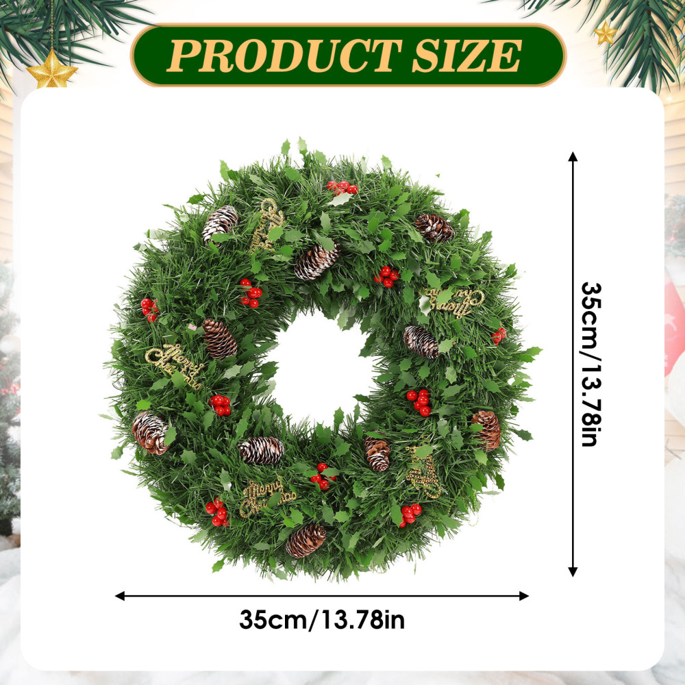 Christmas Hanging Window Wreath Seasonal Welcome Sign Front Door Decoration Xmas