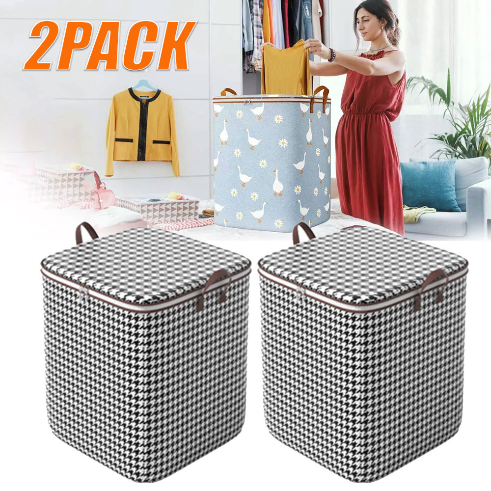 2xCloset Quilts Organizers and Storage Moisture Resistant Space Saving Foldable