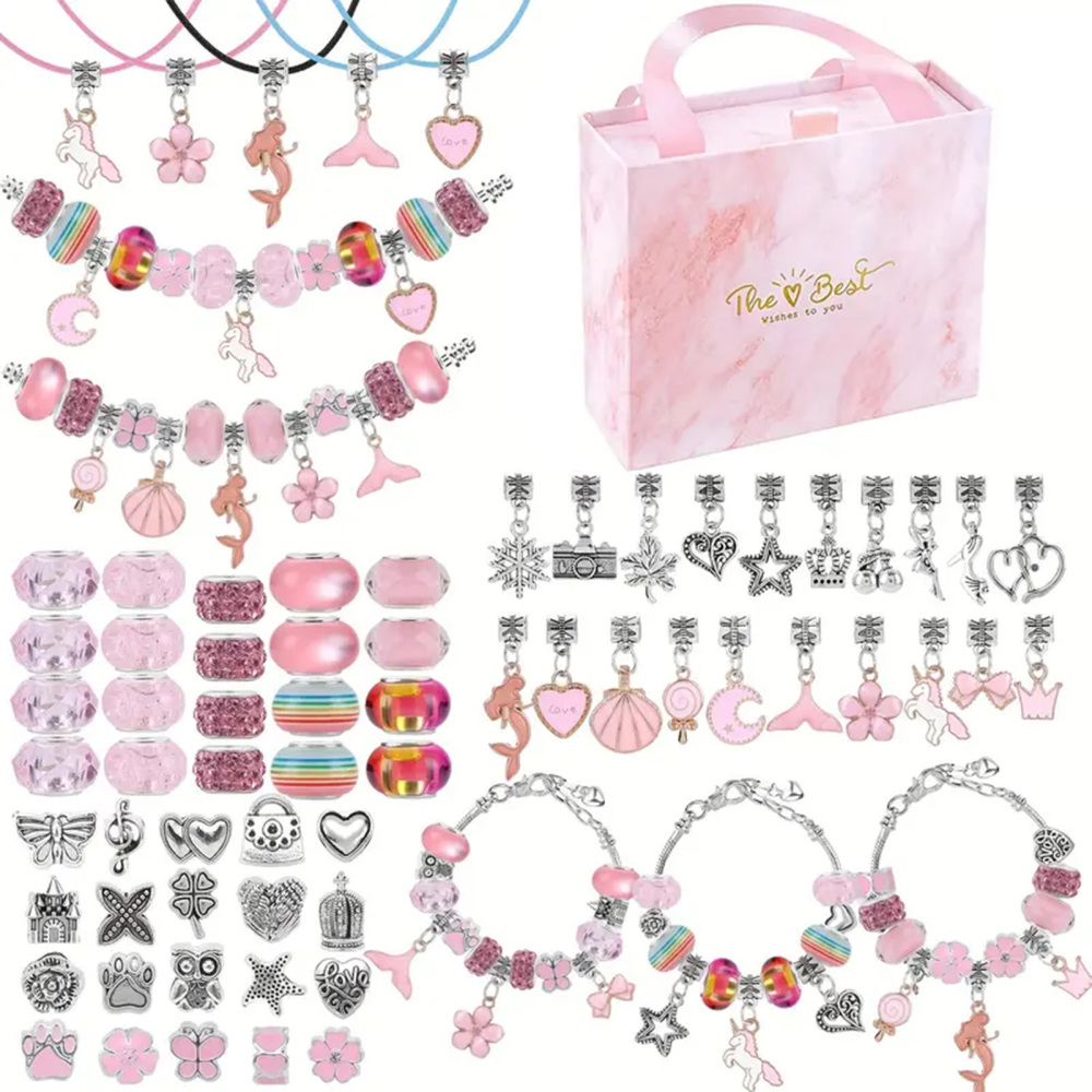 1 Set Jewelry Beads Bracelet Making Kit Spacer Flat Beads for kids Jewelry US - Picture 11 of 11