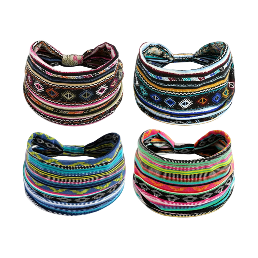 Women Boho Headbands, Fashion Stretch Wide Hair Bands Knoted Turban Head Bands - Picture 13 of 13