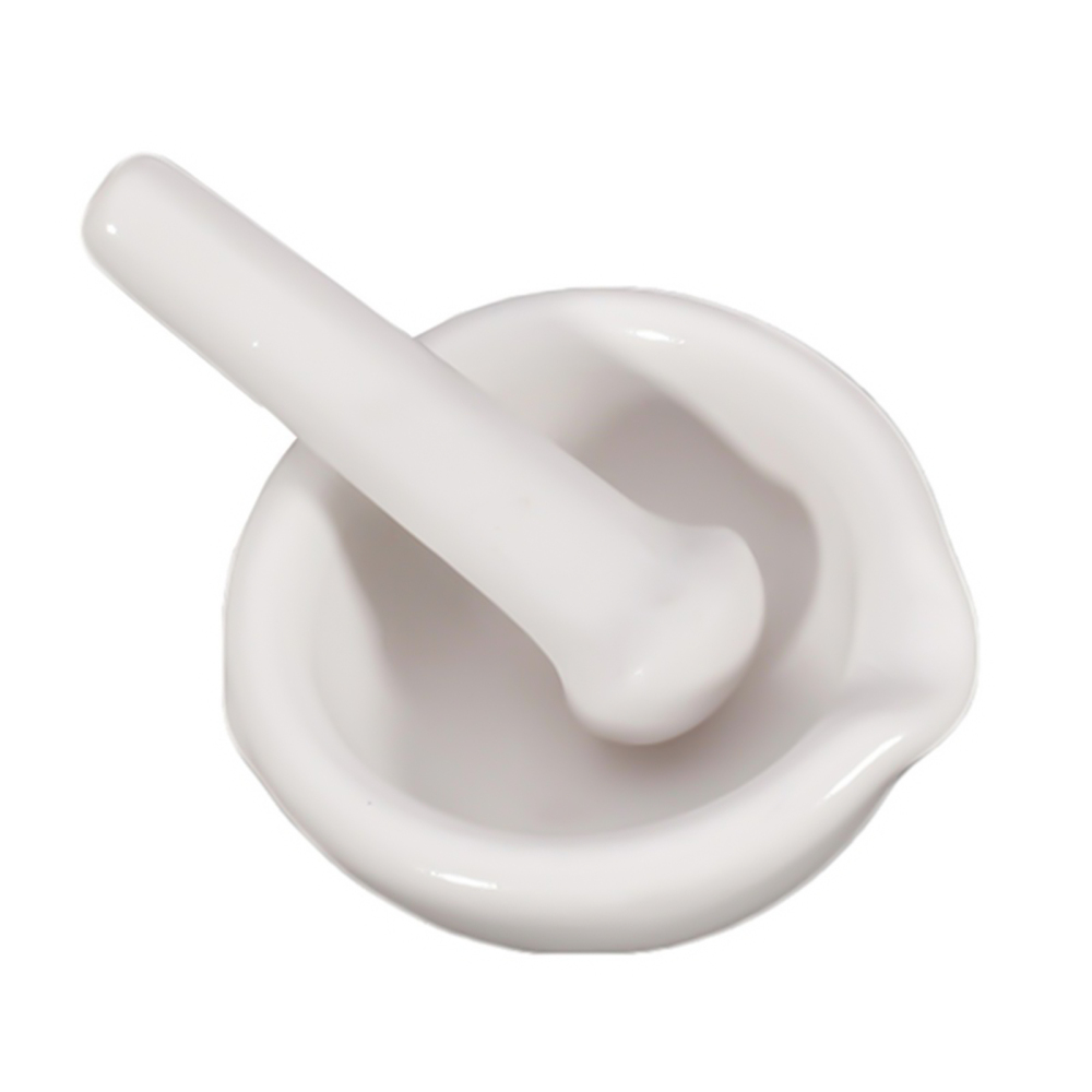 Mortar And Pestle Set Natural Ceramic Grinding Bowl White Pestal To Grind Food - Picture 13 of 13