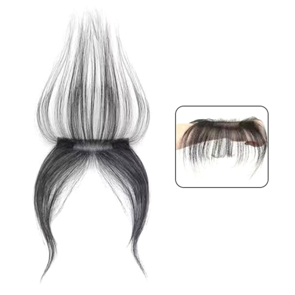 Thin Neat Air Bangs Remy Hair Extensions Clip in on Fringe Front Hairpiece Women - Picture 13 of 14