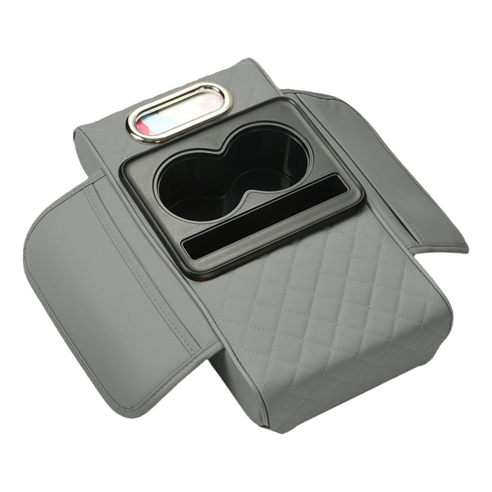 Car Center Console Armrest Cushion Thicken Arm Rest Pad Cup Holder Tissue Box - Picture 13 of 14