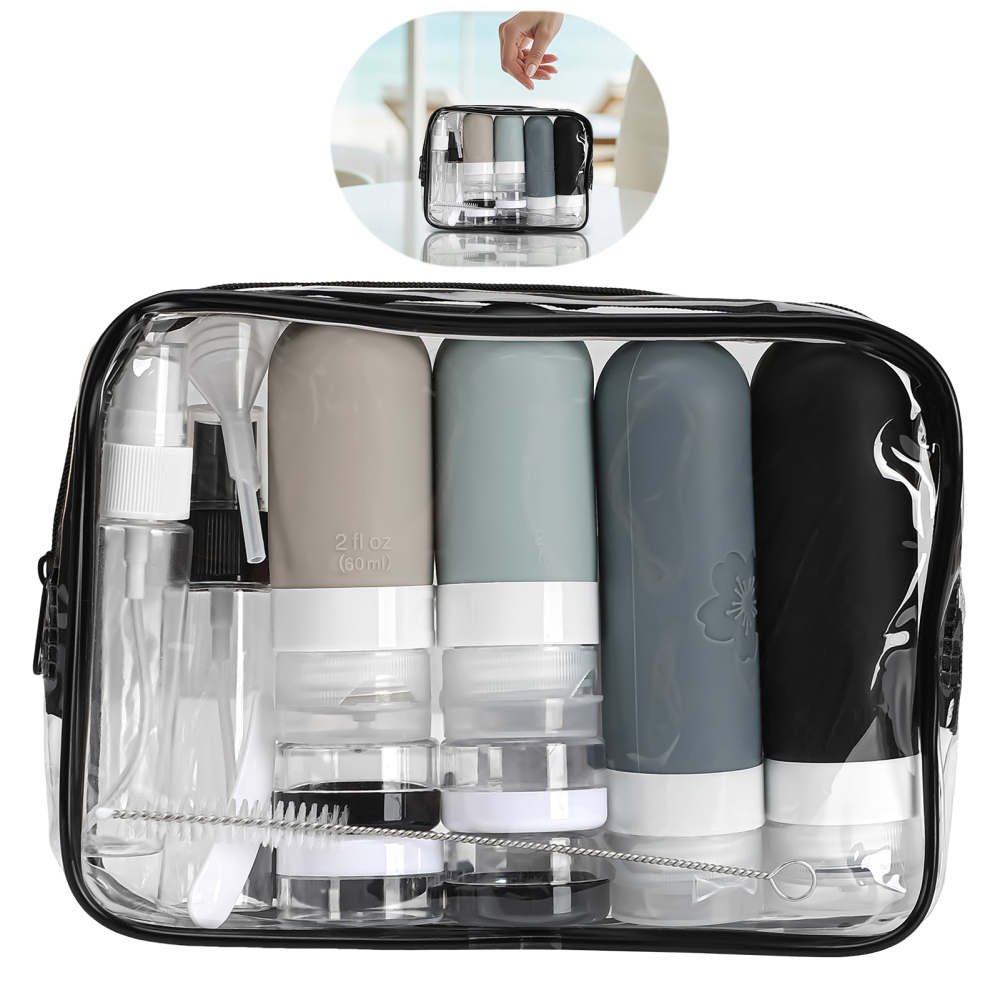 17PC/Set Travel Bottles Leakproof Silicone Squeeze Refillable Container Toiletry - Picture 11 of 11