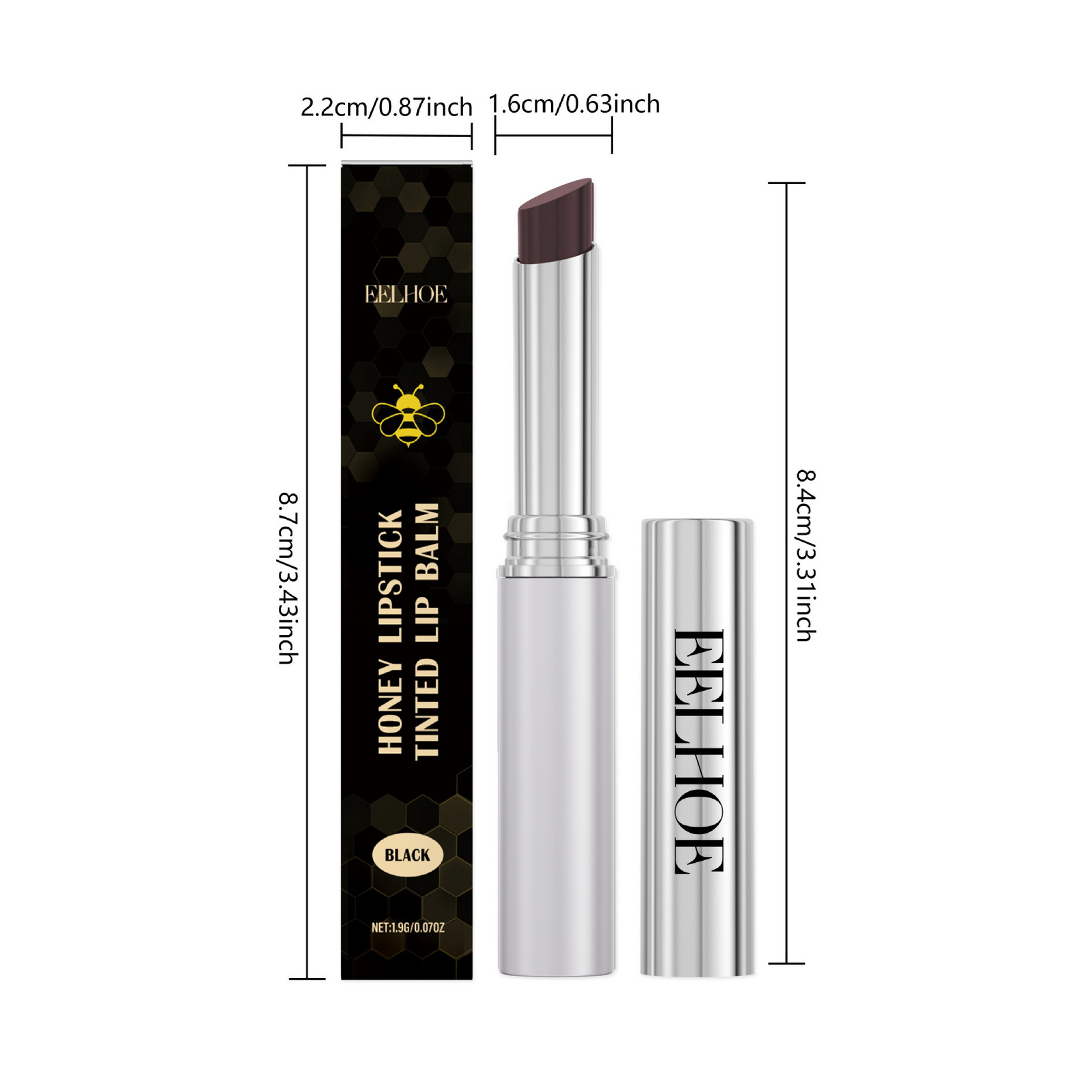 1/2PCS Honeynoir - Black Honey Lipstick, Honey Noir Black Honey Lipstick - Picture 15 of 17