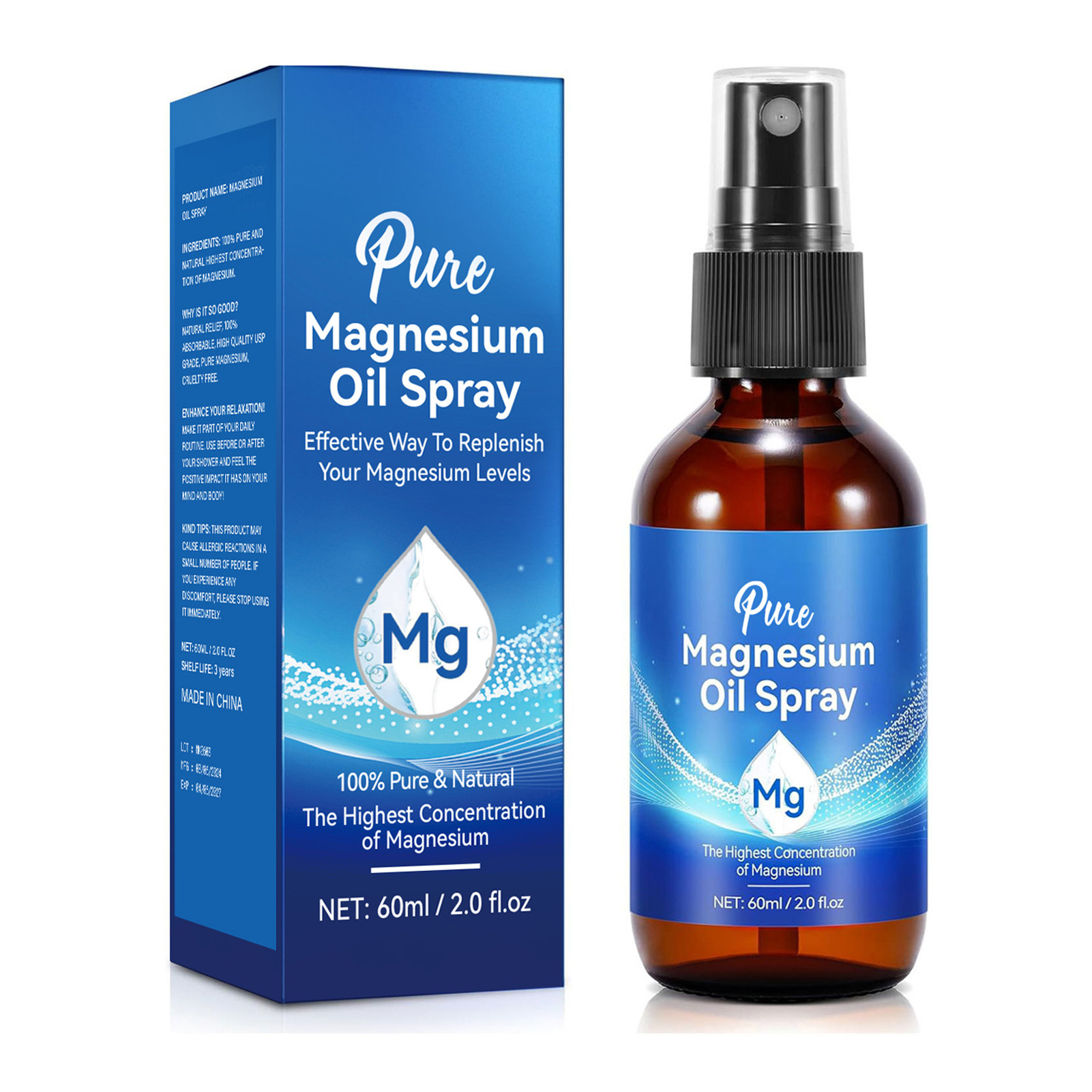 1/2/3PCS Pure Magnesium Oil Spray 100% Pure & Natural-Magnesium Oil Spray - Picture 15 of 17