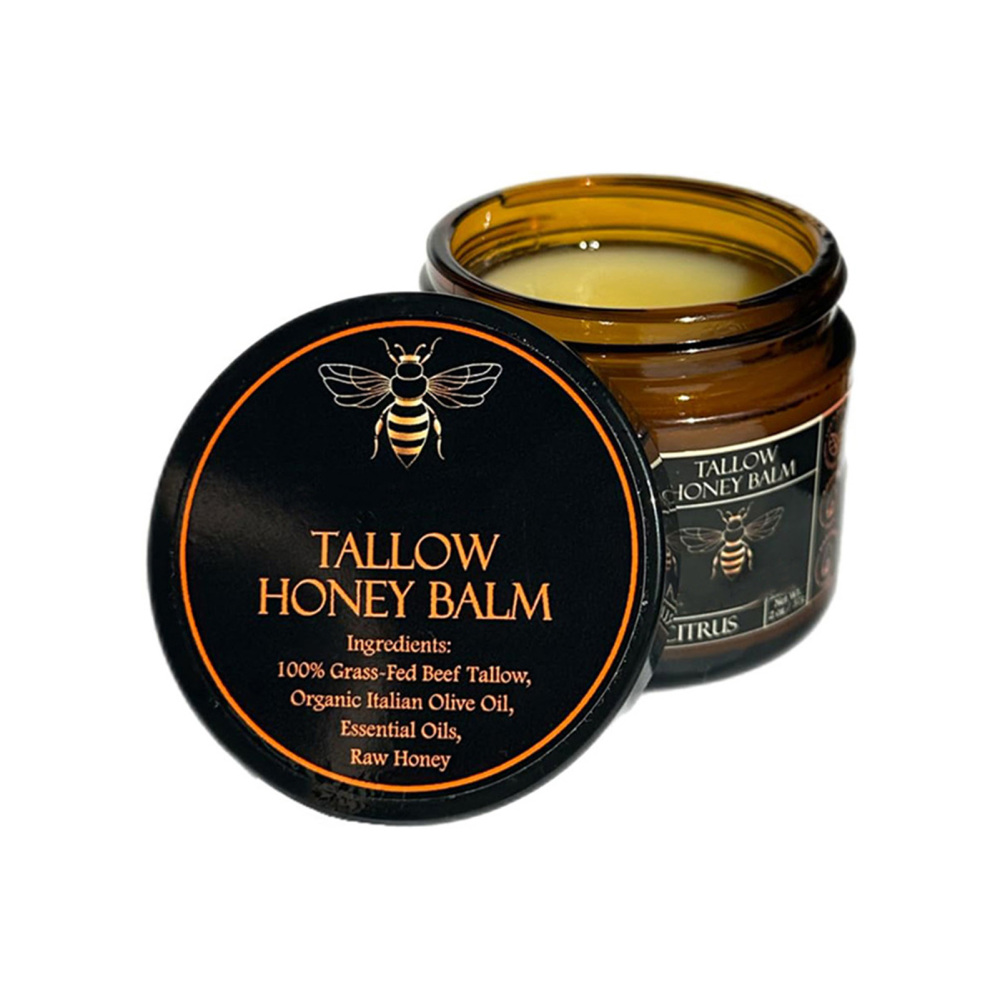 Organic Grass Fed Beef Tallow Moisturizing Cream Body Care Balm with Raw Honey - Picture 14 of 15
