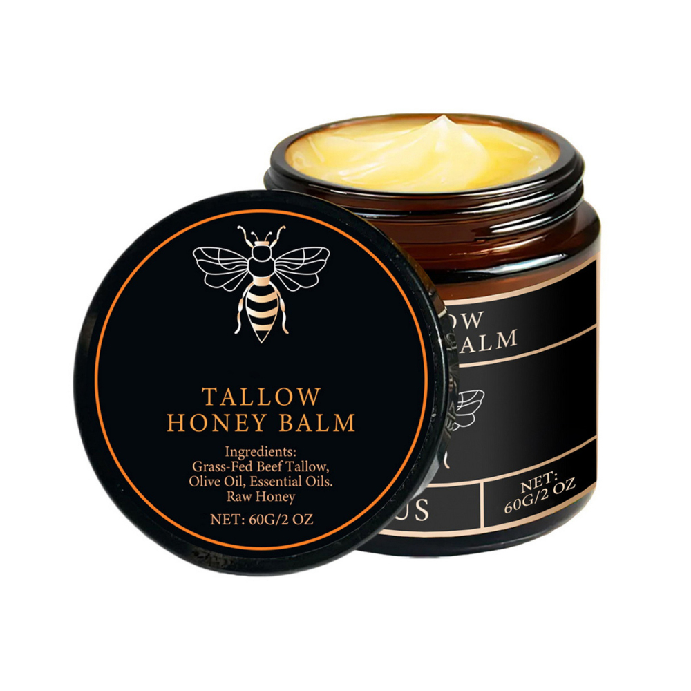 5x Organic Grass Fed Beef Tallow Moisturizing Cream Body Care Balm W/Raw Honey - Picture 13 of 17