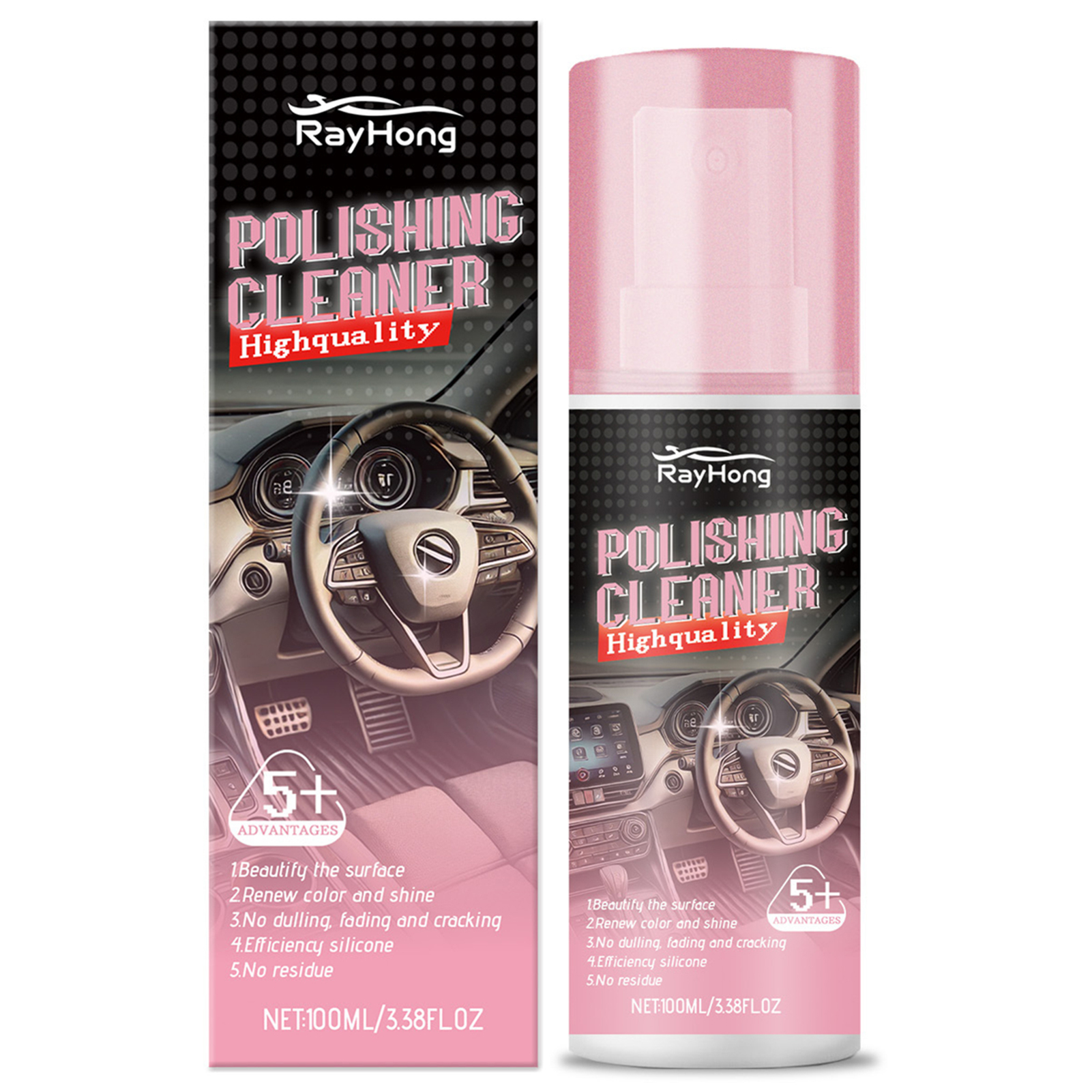 1-5Pcs Polishing Cleaner Car Interior, Car Interior Detailer and Cleaner 100ml - Picture 13 of 16
