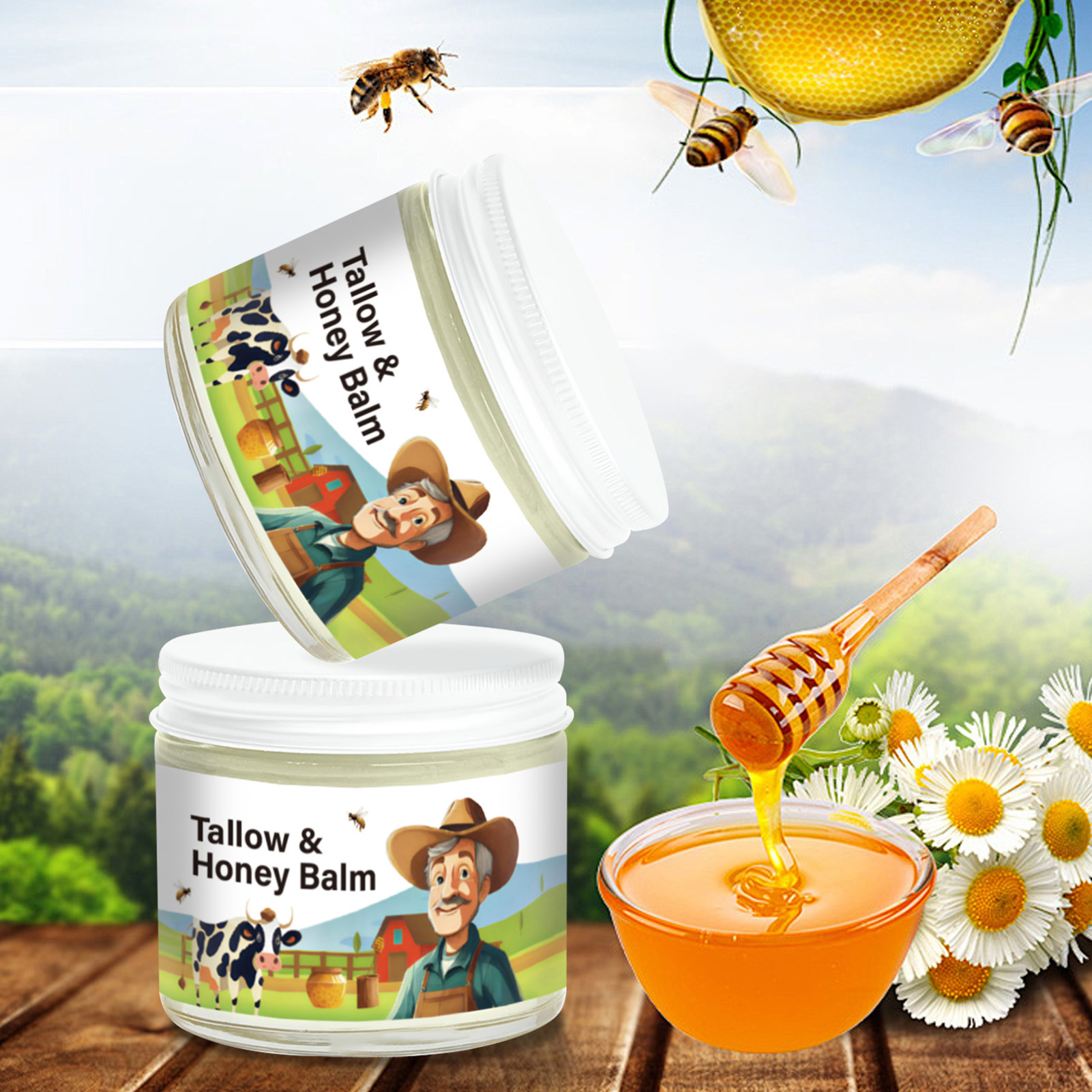 60G Whipped Beef Tallow and Honey Balm Moisturizing Beef Tallow Face Cream Body - Picture 15 of 15