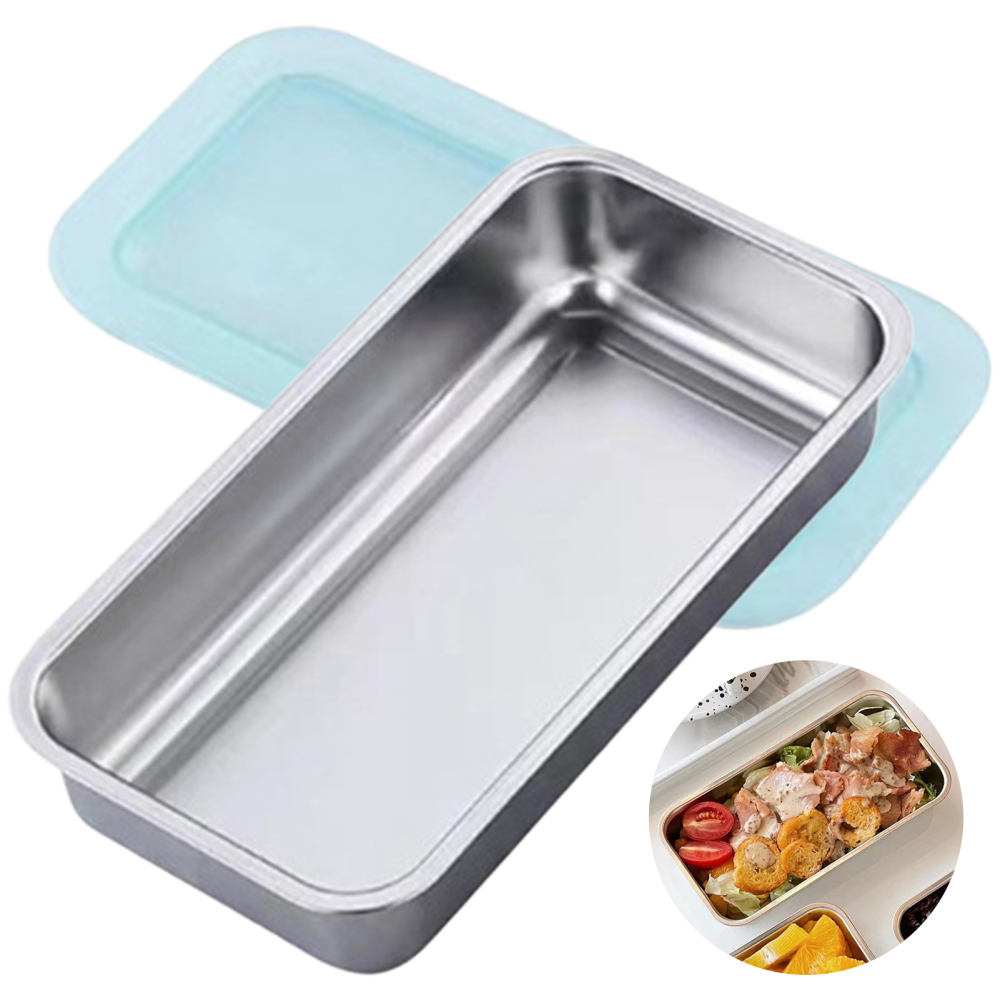 Stainless Steel Food Storage Box with Lid Prepare Food Picnic Box Camping - Picture 11 of 13