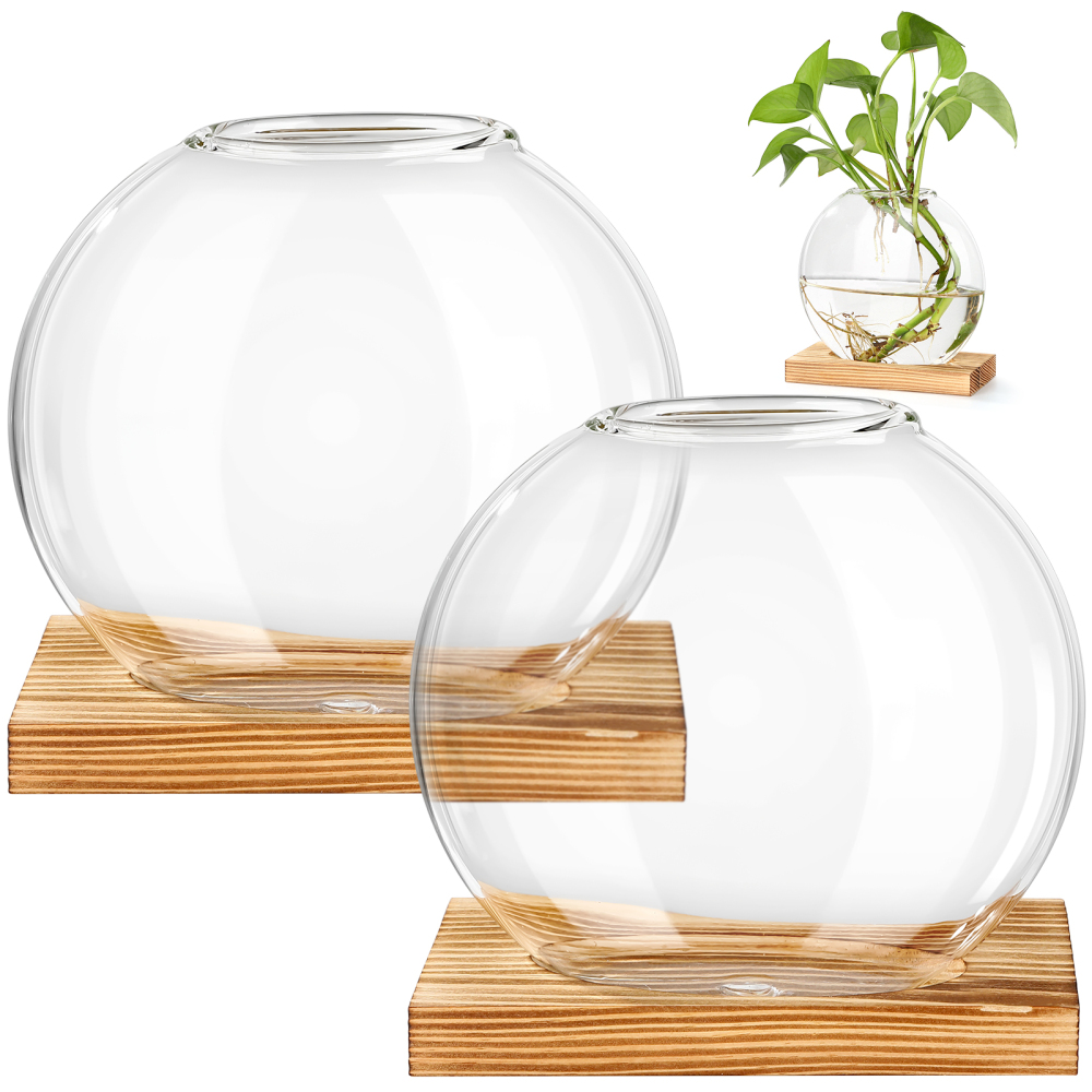 Plant Terrarium Transparent Vase Desktop Propagation Stations Glass Planter For