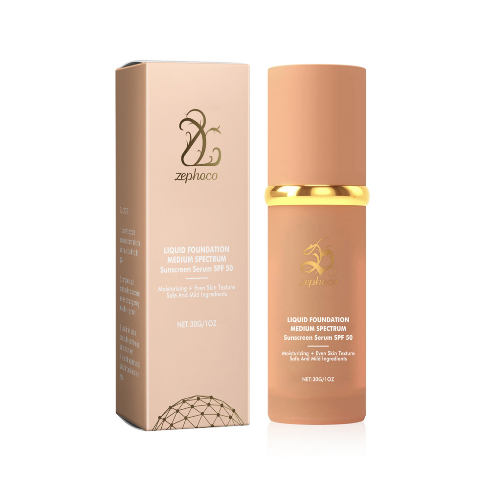 4-in-1 Biomimic Medium Spectrum Foundation SPF50+ Sunscreen Moisturizing Makeup - Picture 13 of 15