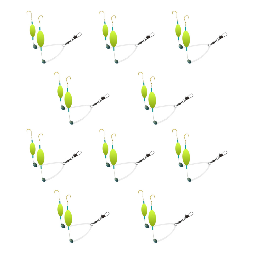 Double-Hook Reverse Bottom Rig, Small Fish Squid Swimming Bait Fishing Lures