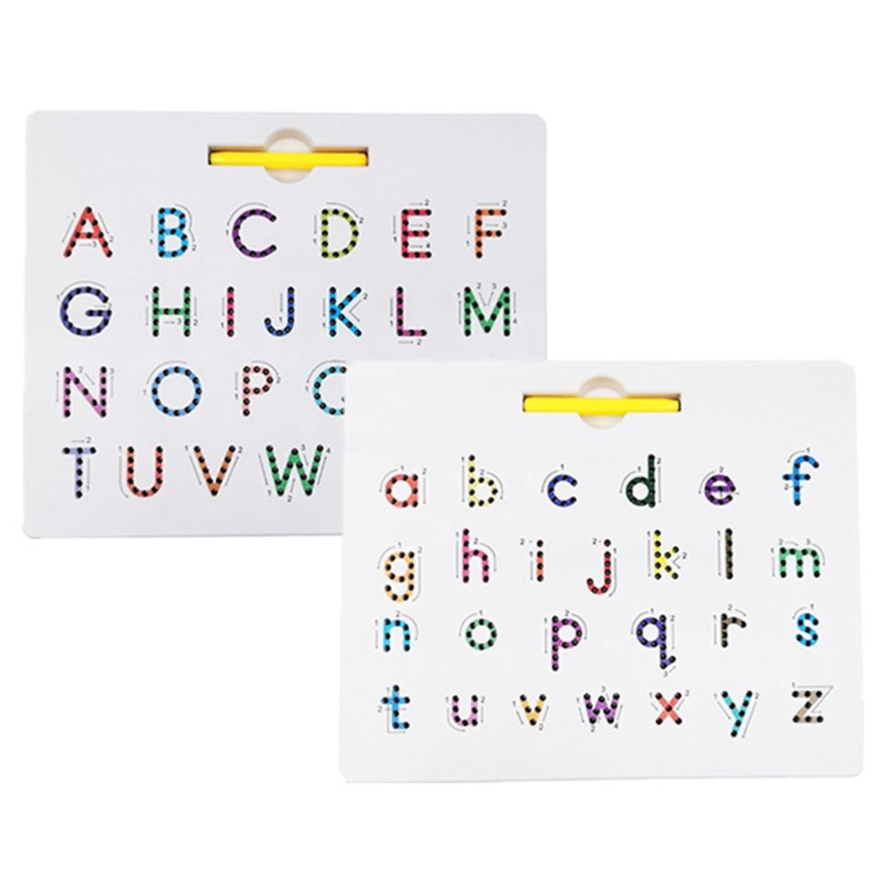 Double Sided Magnetic Letter Board ABC Tracing Uppercase Lowercase Toddler Toy