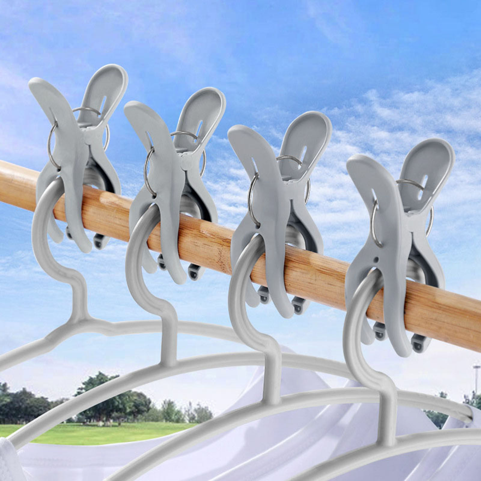 Windproof Plastic Clothespins for Bed Sheets and Quilts Drying Rack Clips Home U