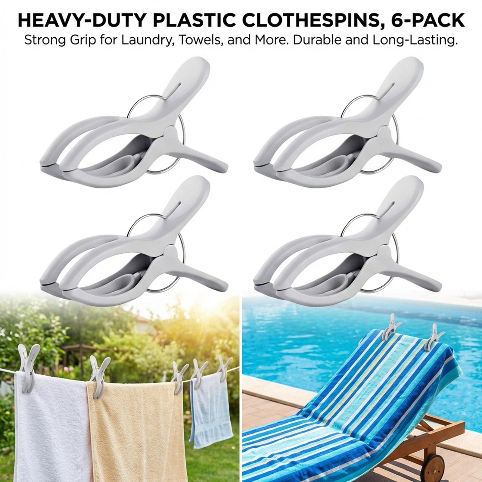 Windproof Plastic Clothespins for Bed Sheets and Quilts Drying Rack Clips Home U