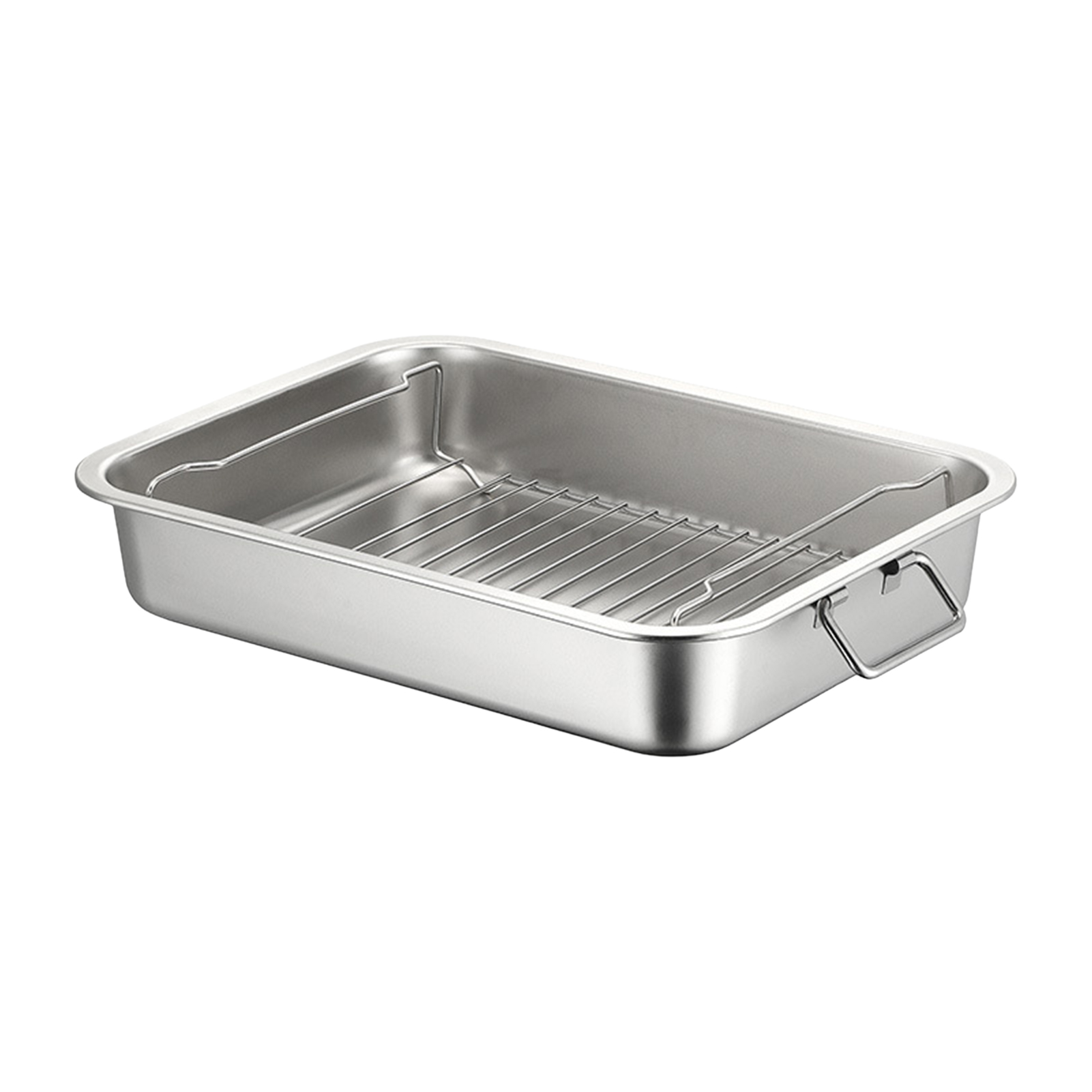Stainless Steel Square Roasting Pan for Baking and Roasting Fish Multipurpose