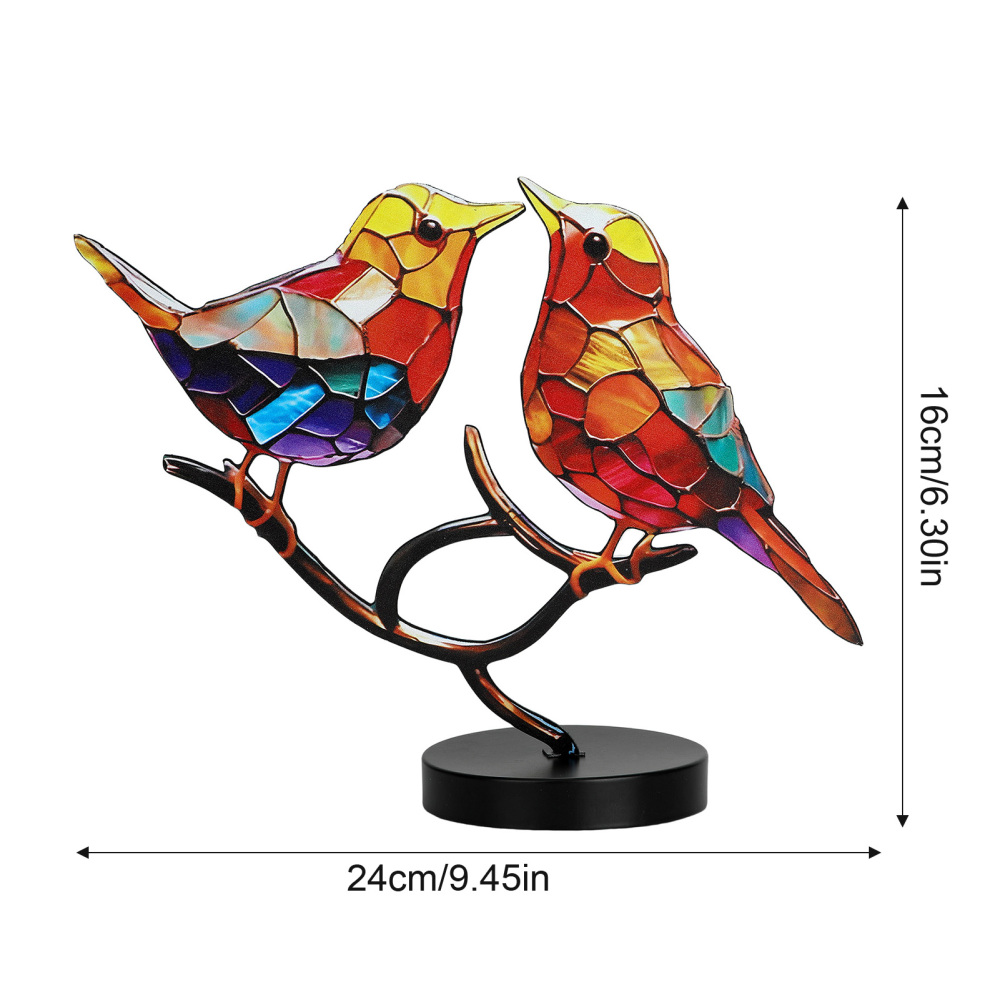 Bird Craft Statue Acrylic Ornaments Table Art Home Room Desktop Birds Decoration - Picture 8 of 11